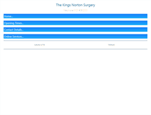 Tablet Screenshot of kingsnortonsurgery.nhs.uk